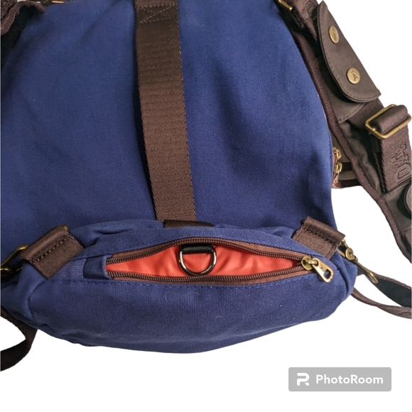 ANVÄNDA A Great Freakin Bag Blue Canvas Vegan Leather Padding Multi Purpose Use - Picture 6 of 16